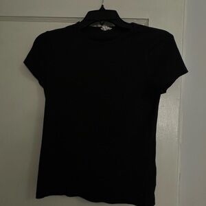 Cotton On Black Fitted Cap Sleeve T-Shirt